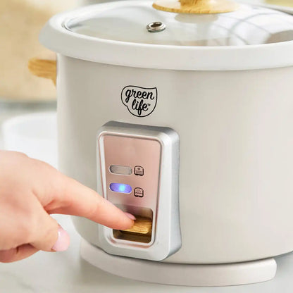 GreenLife 6-Cup Rice Cooker | Cream