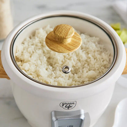 GreenLife 6-Cup Rice Cooker | Cream