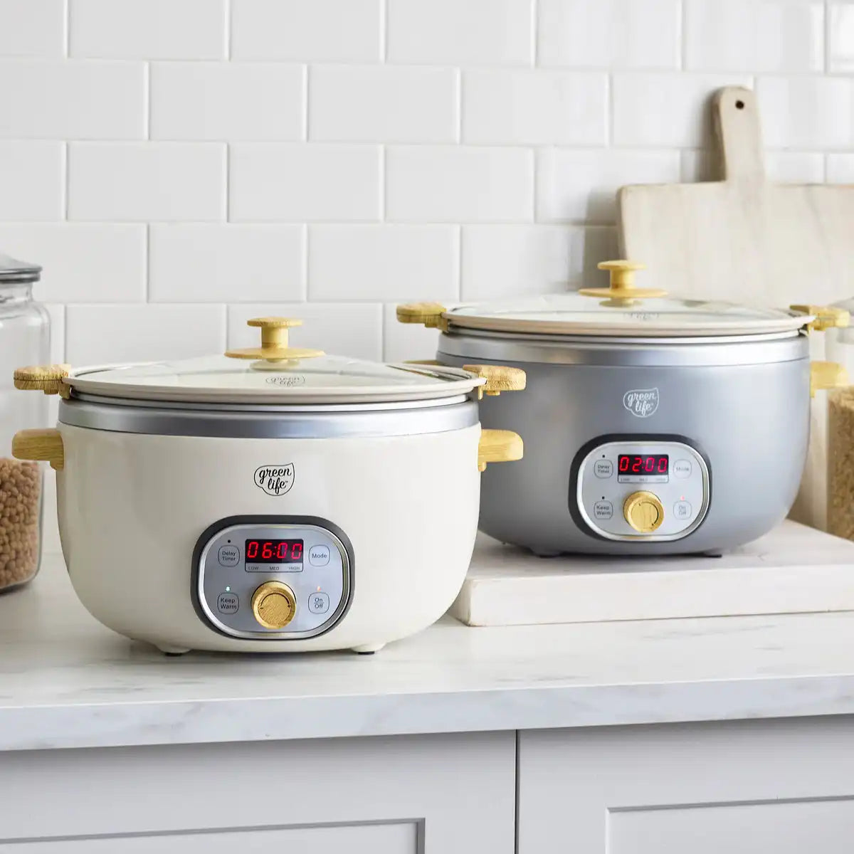 GreenLife Healthy 6-Quart Slow Cooker | Cream