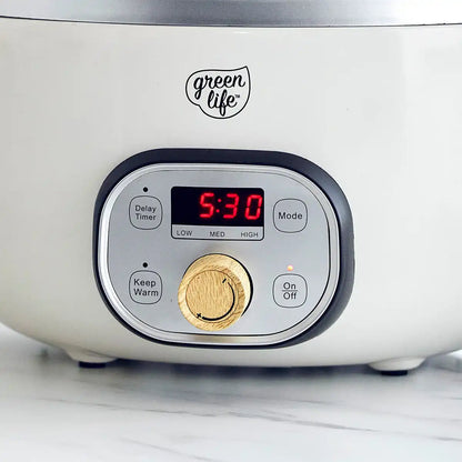 GreenLife Healthy 6-Quart Slow Cooker | Cream