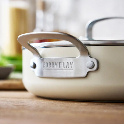 Bobby Flay by GreenPan Professional Ceramic Nonstick 13-Piece Cookware Set | Cream