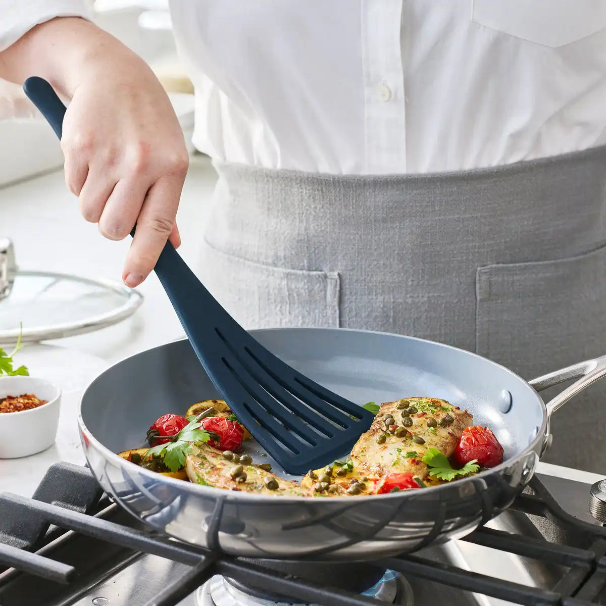 Premiere Silicone Fish Turner | Oxford Blue