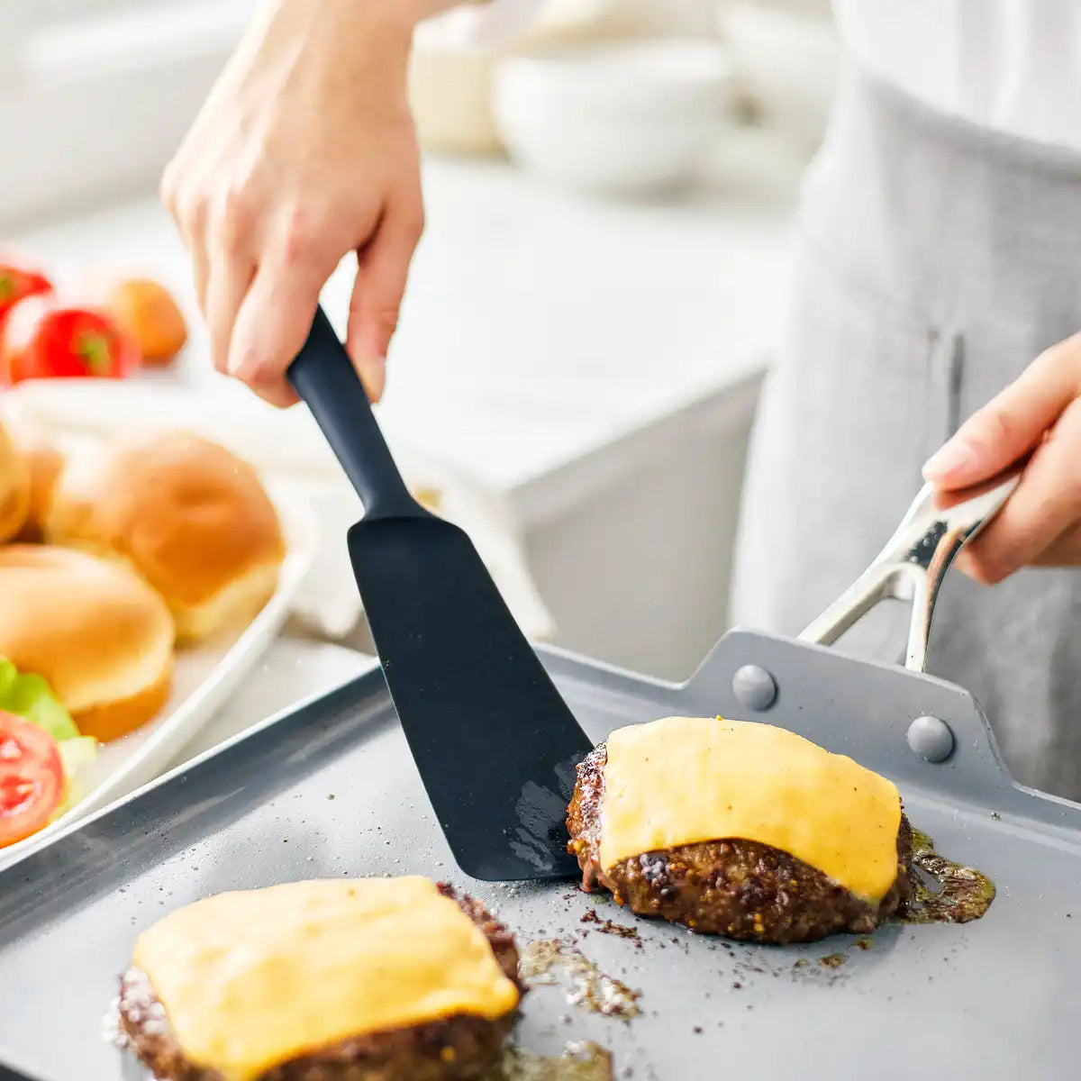 Premiere Silicone Burger Turner | Oxford Blue