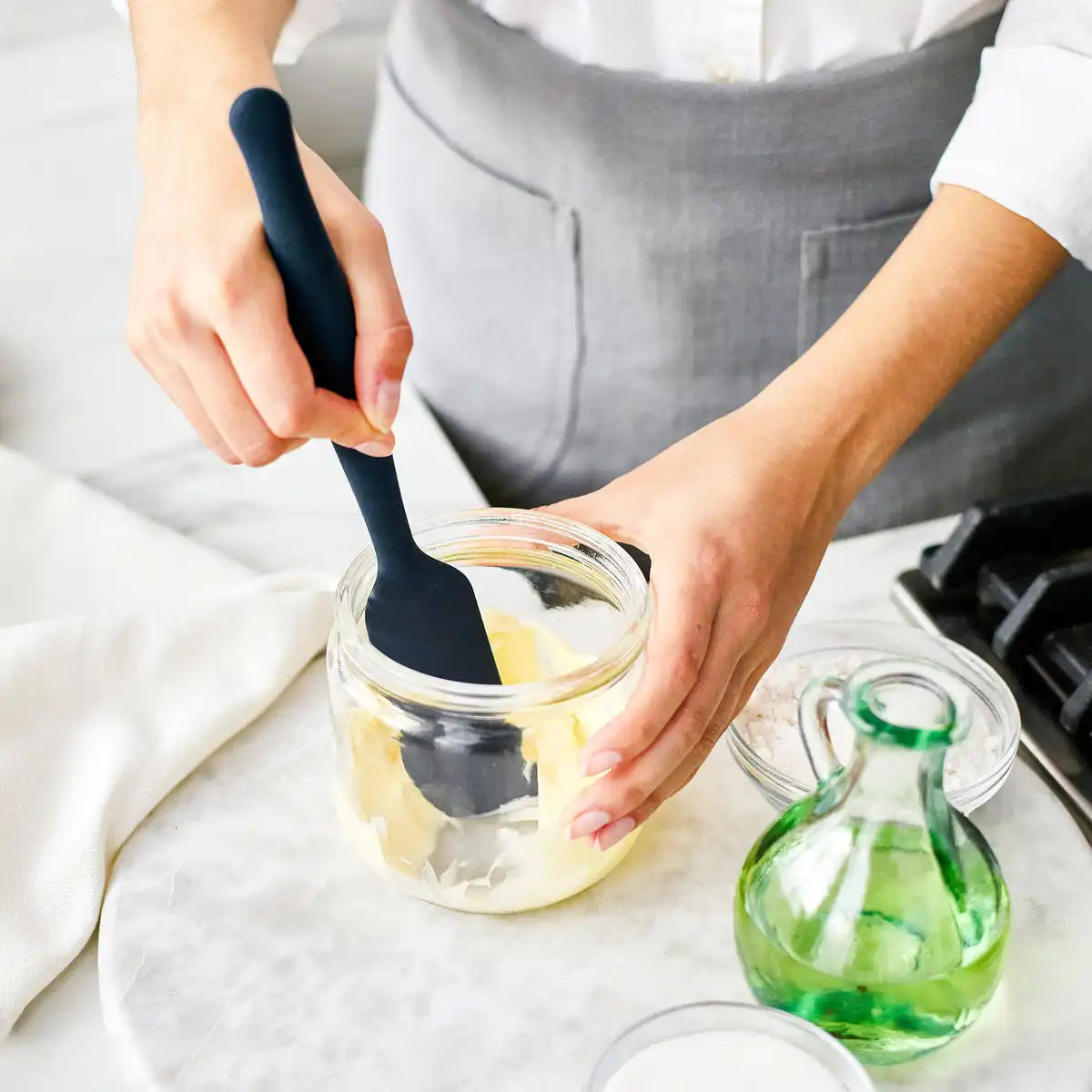 Premiere Silicone Small Jar Scraper | Oxford Blue