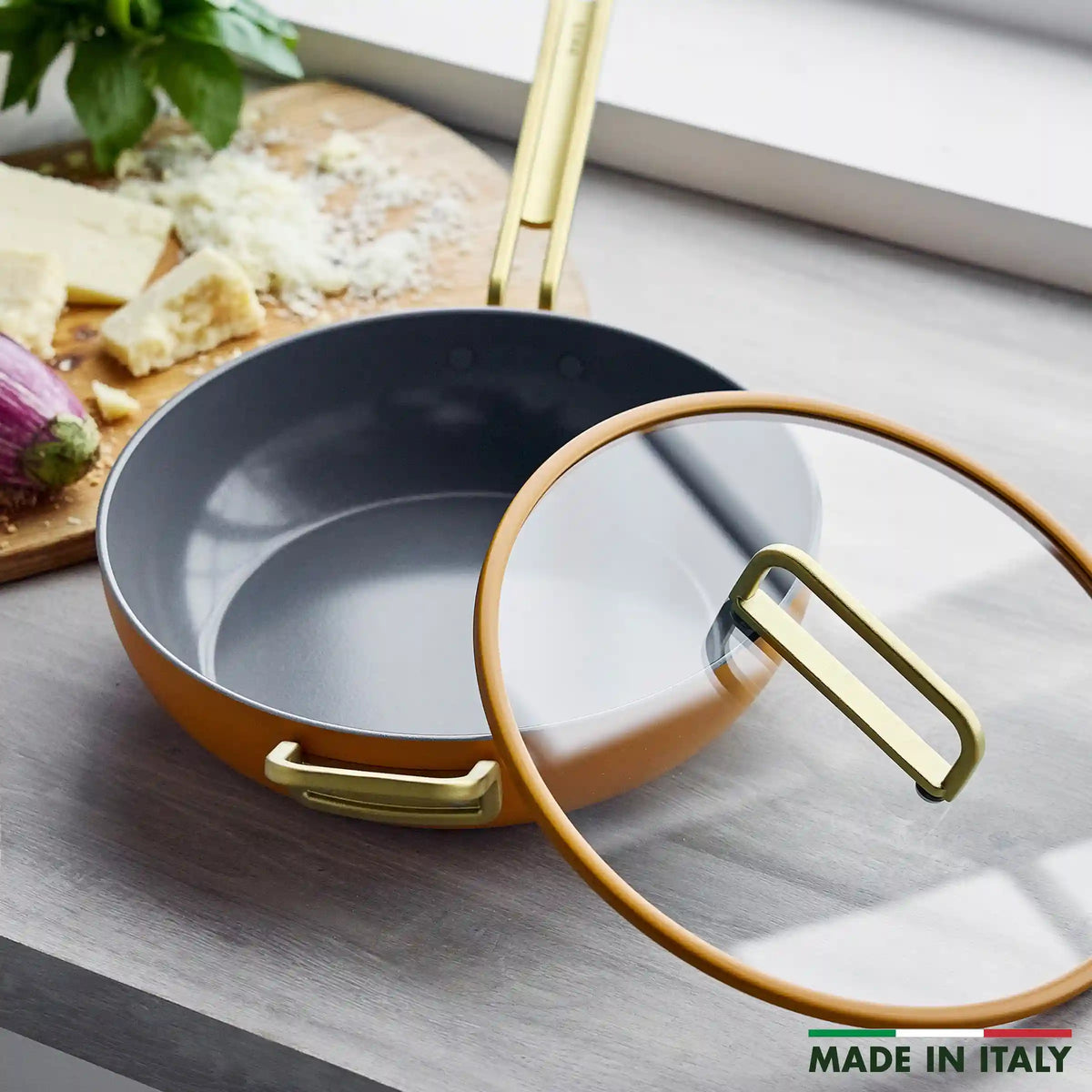 Stanley Tucci™ Ceramic Nonstick 4.5-Quart Stanley Pan Jr. | Roma Gold