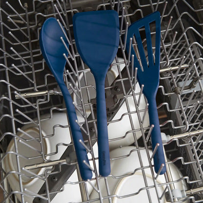 Platinum Silicone 7-Piece Utensil and Crock Set | Navy