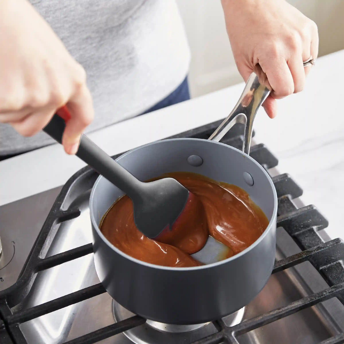 Platinum Silicone 7-Piece Utensil and Crock Set | Gray