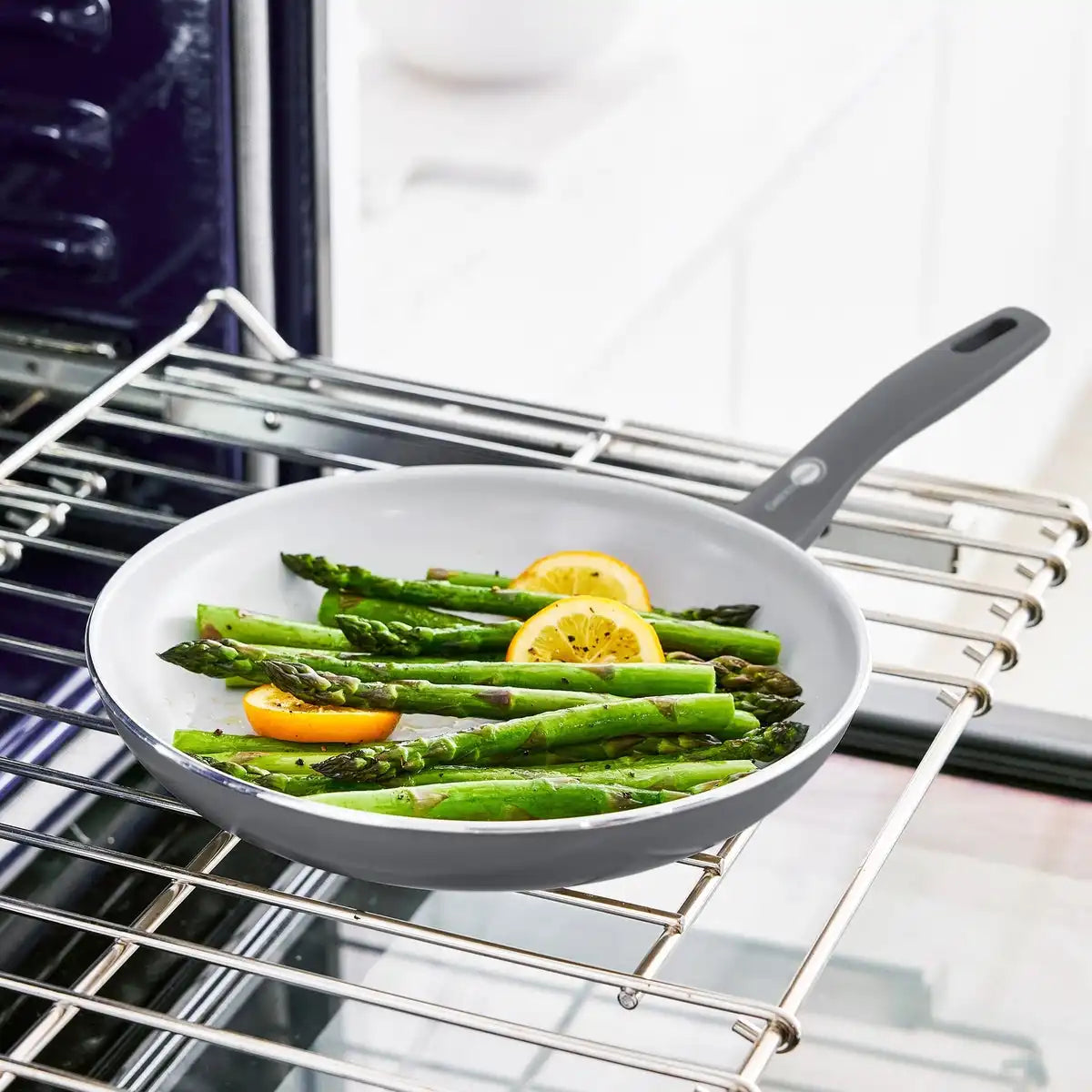 Dover Ceramic Nonstick 8" Frypan with Spatula | Charcoal Gray
