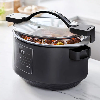 8-Quart Locking Lid Slow Cooker | Graphite