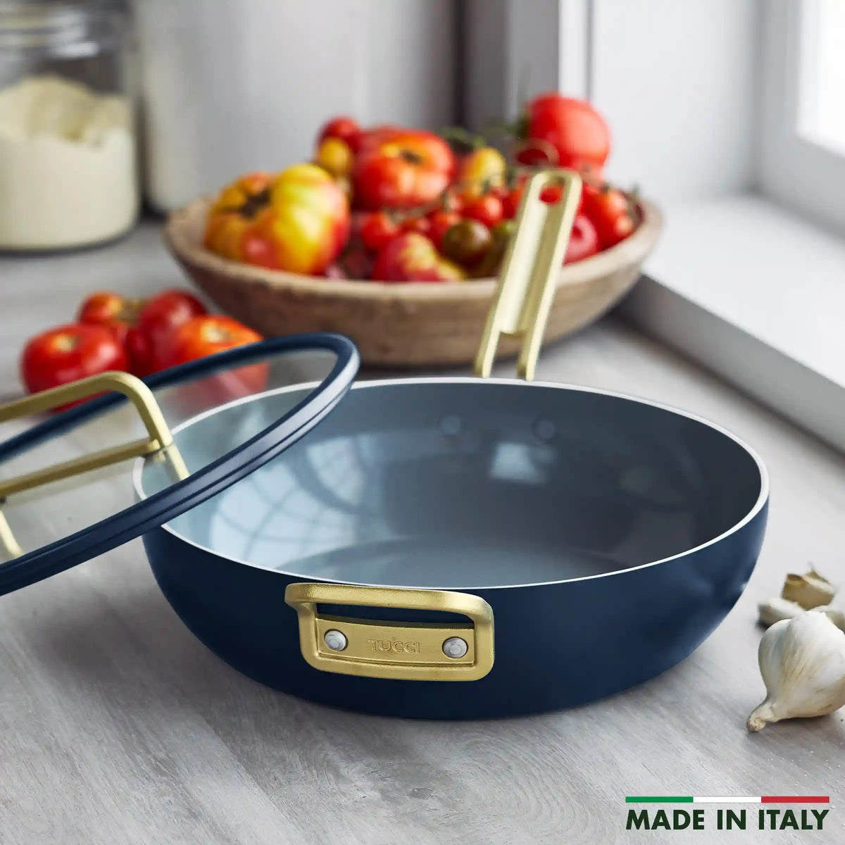 Stanley Tucci™ Ceramic Nonstick 4.5-Quart Stanley Pan Jr. | Marino Blue