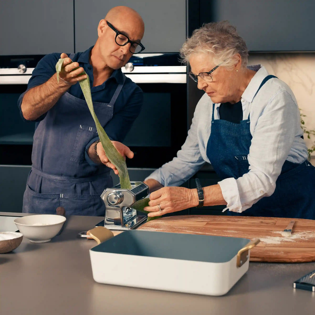 Stanley Tucci™ Ceramic Nonstick Lasagna Pan | Marino Blue
