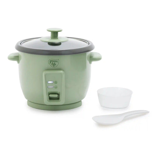 GreenLife 6-Cup Rice Cooker | Sage Green