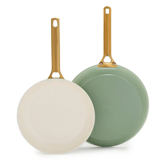 Reserve Pro Ceramic Nonstick 10" and 12" Frypan Set | Sage