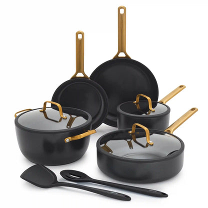 Reserve Pro Ceramic Nonstick 10-Piece Cookware Set | Black
