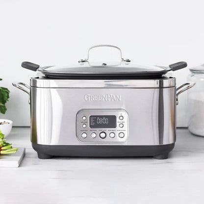 Elite 14-in-1 6-Quart Slow Cooker | Premiere Stainless Steel