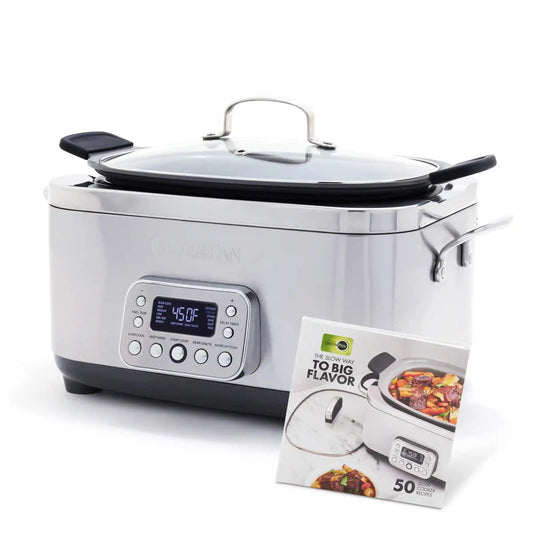 Elite 14-in-1 6-Quart Slow Cooker | Premiere Stainless Steel