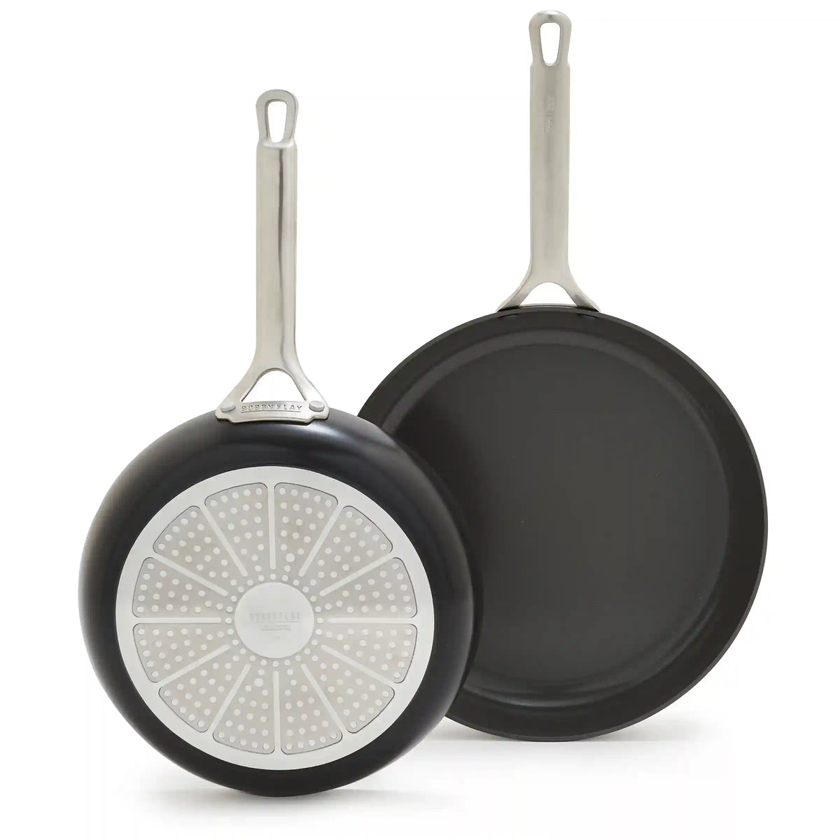 Bobby Flay by GreenPan Chef Series Hard Anodized 10" and 12" Frypan Set