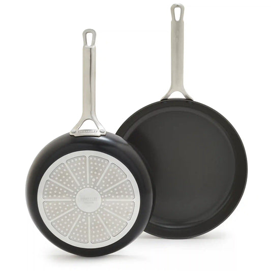 Bobby Flay by GreenPan Chef Series Hard Anodized 10" and 12" Frypan Set