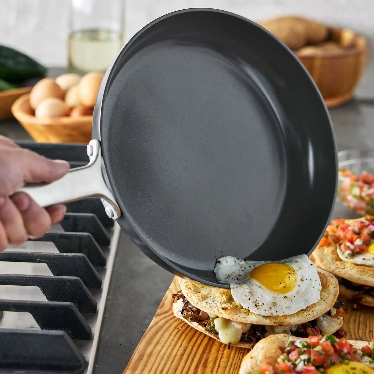 Bobby Flay by GreenPan Chef Series Hard Anodized 10" and 12" Frypan Set