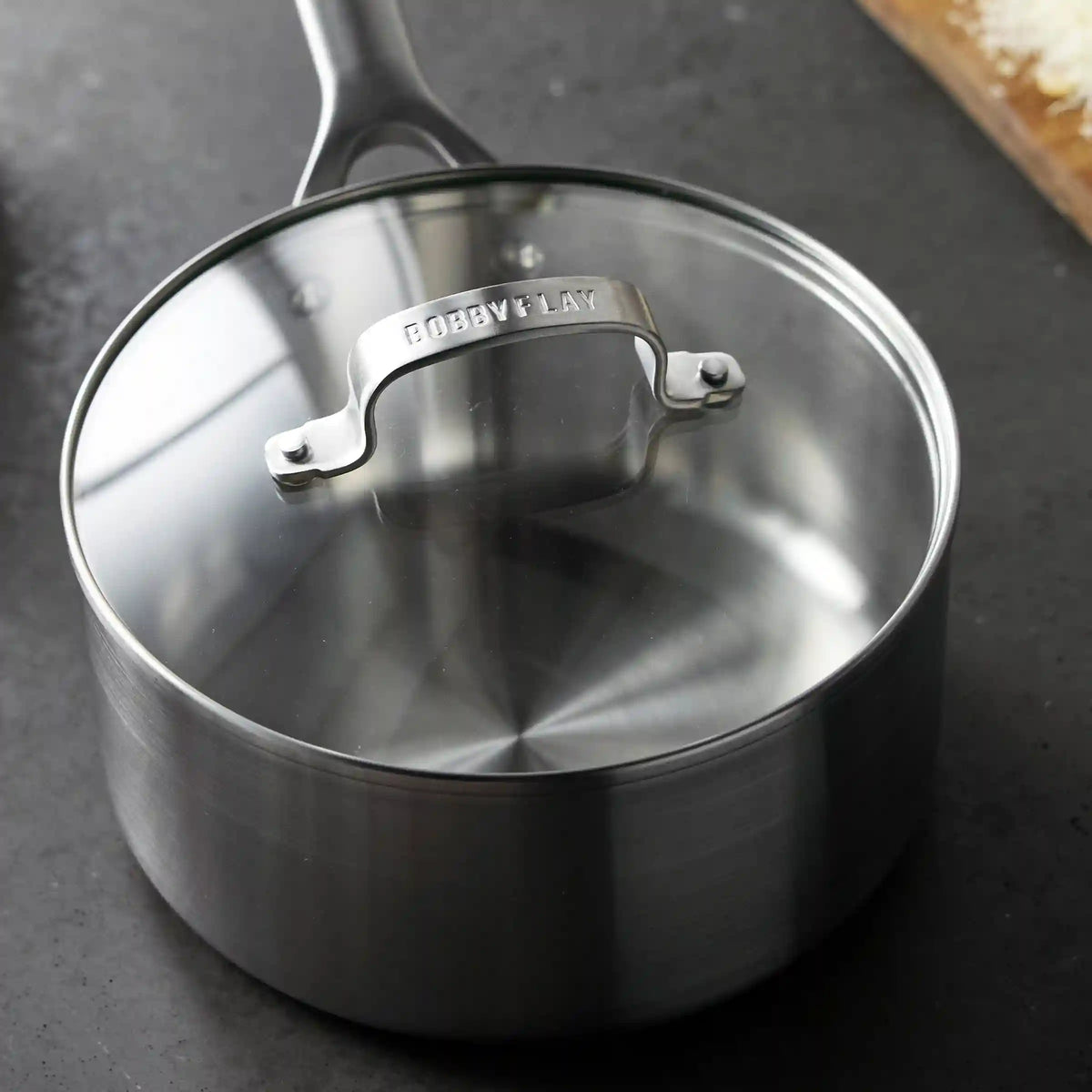 Bobby Flay by GreenPan Chef Series Uncoated Stainless Steel 3-Quart Saucepan