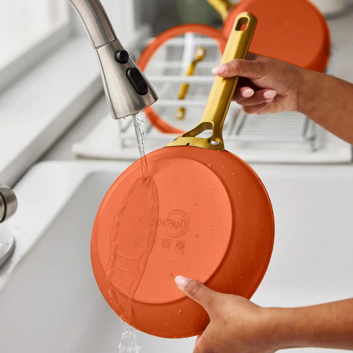 Reserve Pro Ceramic Nonstick 10" and 12" Frypan Set | Harvest