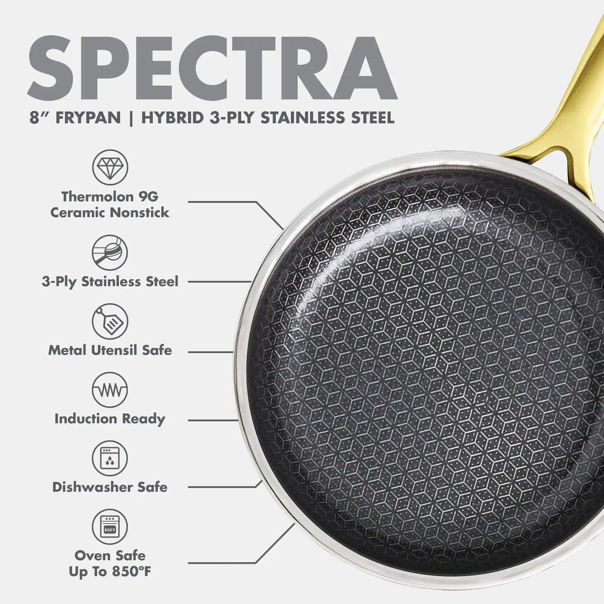 Spectra Gold Thermobond Hybrid Ceramic Nonstick 8" Frypan