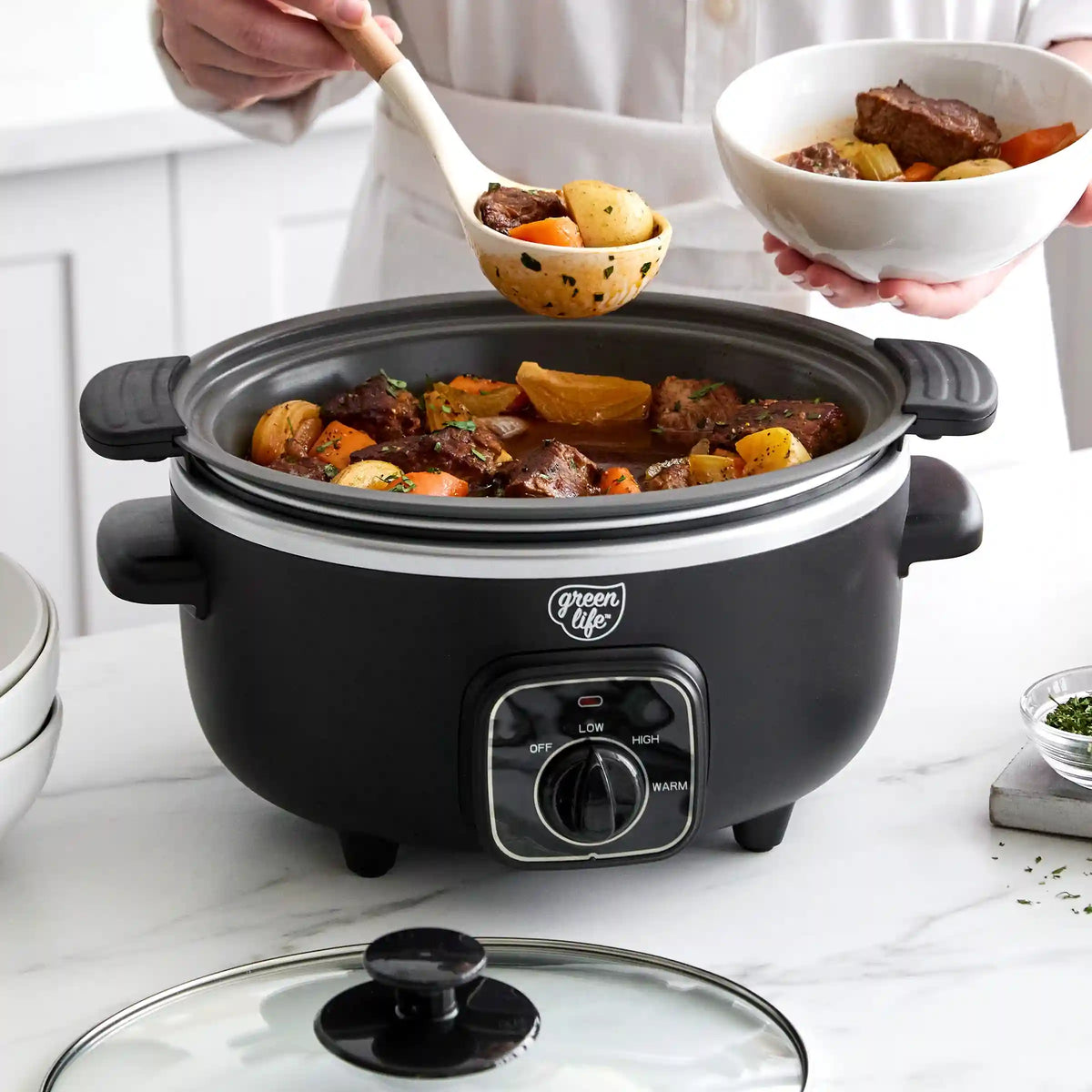 GreenLife Healthy 3.5-Quart Slow Cooker | Black