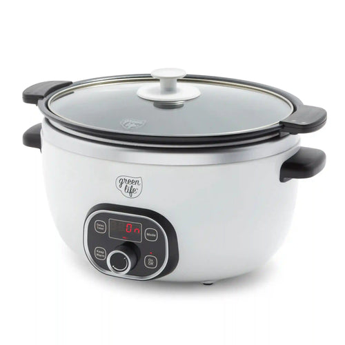 GreenLife Healthy 8-Quart Slow Cooker | White