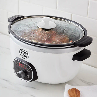GreenLife Healthy 8-Quart Slow Cooker | White