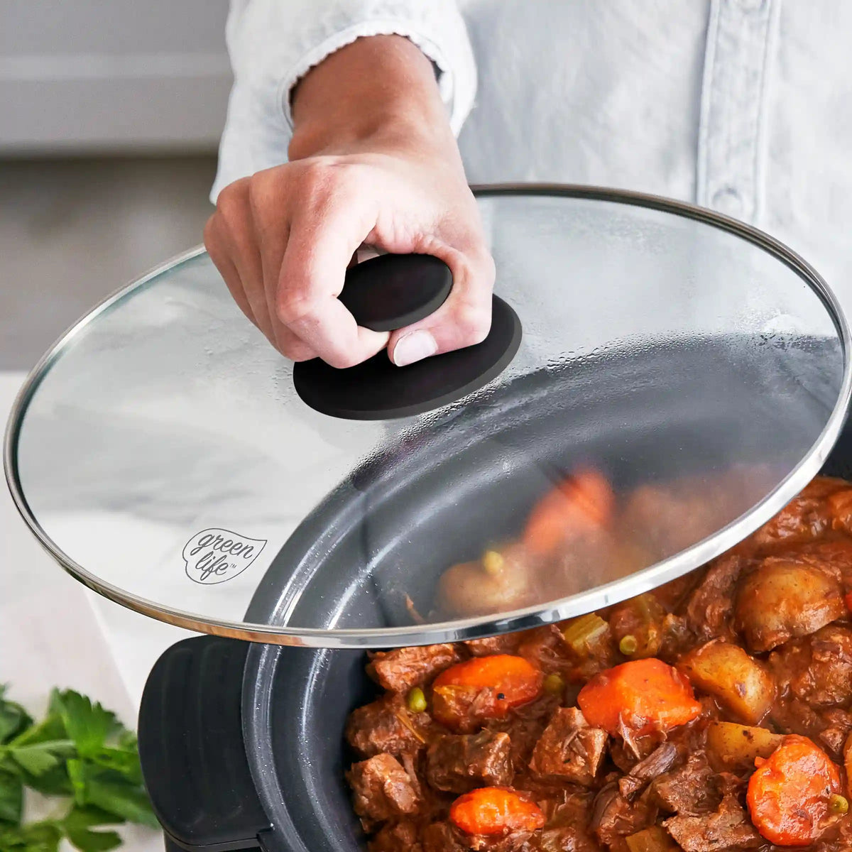 GreenLife Healthy 8-Quart Slow Cooker | Black