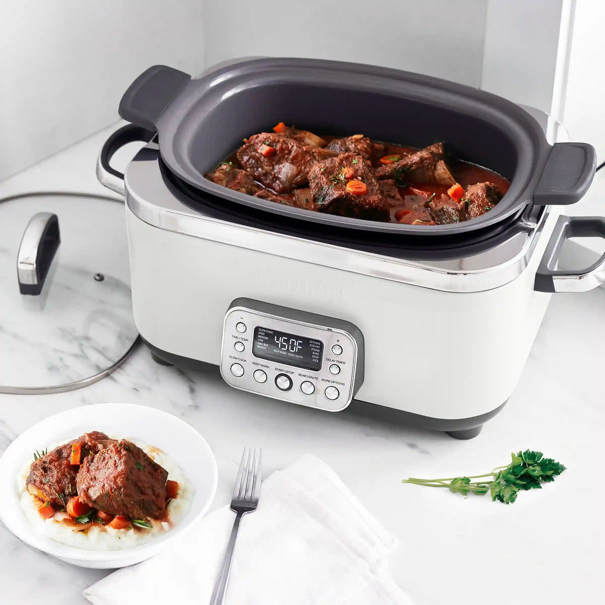 Elite 14-in-1 6-Quart Slow Cooker | Cloud Cream