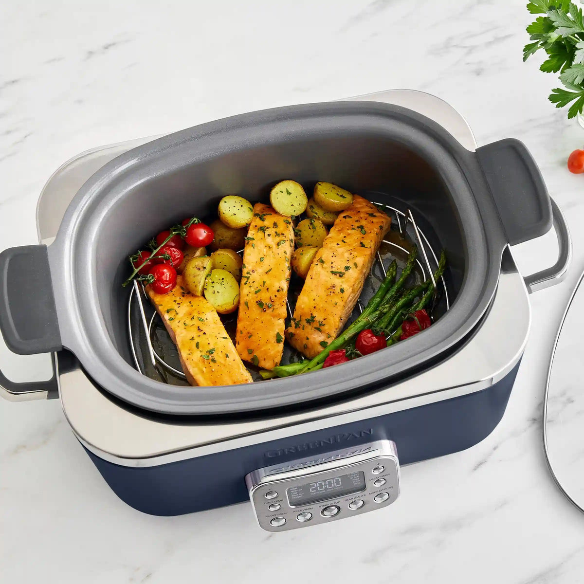 Elite 14-in-1 6-Quart Slow Cooker | Oxford Blue
