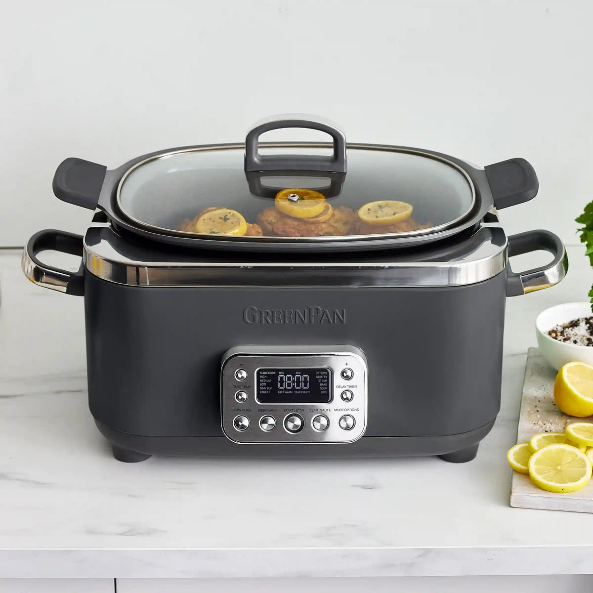 Elite 14-in-1 6-Quart Slow Cooker | Graphite