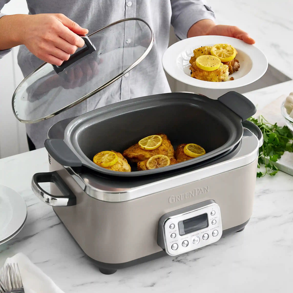Elite 14-in-1 6-Quart Slow Cooker | Clay