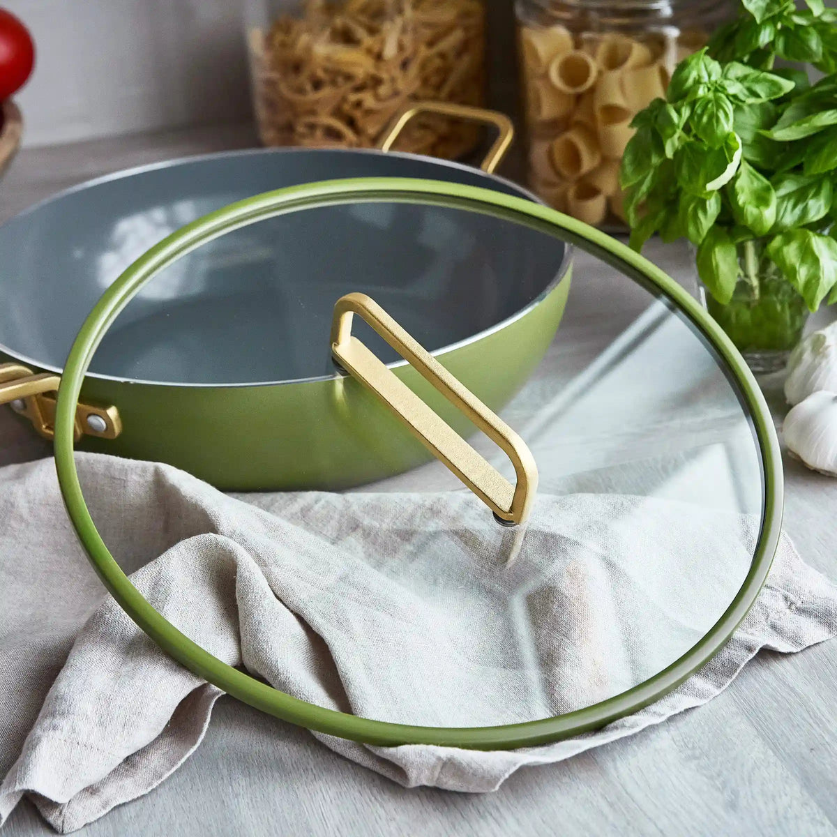 Stanley Tucci™ Ceramic Nonstick 6.5-Quart Essential Stanley Pan | Tuscan Olive