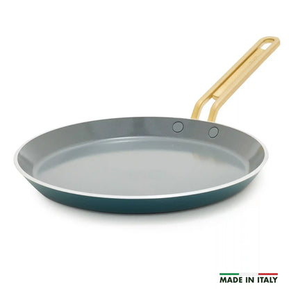 Stanley Tucci™ Ceramic Nonstick 10" Crepe and Omelette Pan | Venetian Teal
