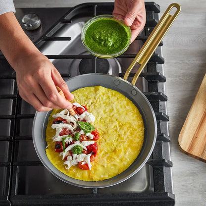Stanley Tucci™ Ceramic Nonstick 10" Crepe and Omelette Pan | Carrara White