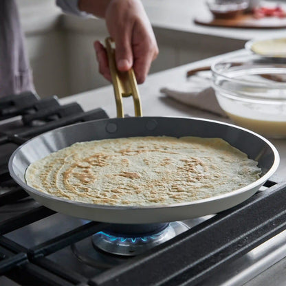 Stanley Tucci™ Ceramic Nonstick 10" Crepe and Omelette Pan | Carrara White