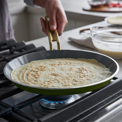 Stanley Tucci™ Ceramic Nonstick 10" Crepe and Omelette Pan | Tuscan Olive