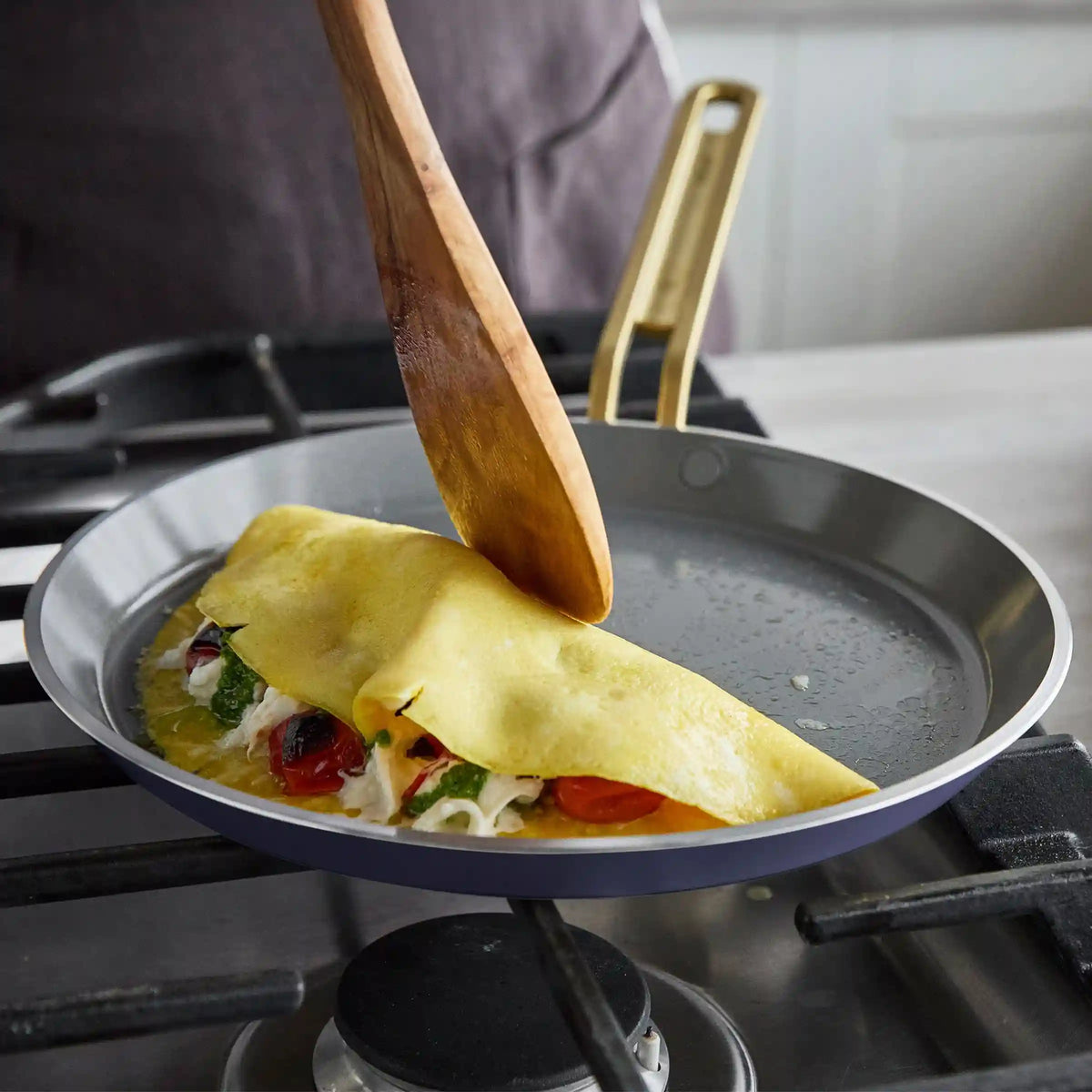 Stanley Tucci™ Ceramic Nonstick 10" Crepe and Omelette Pan | Marino Blue