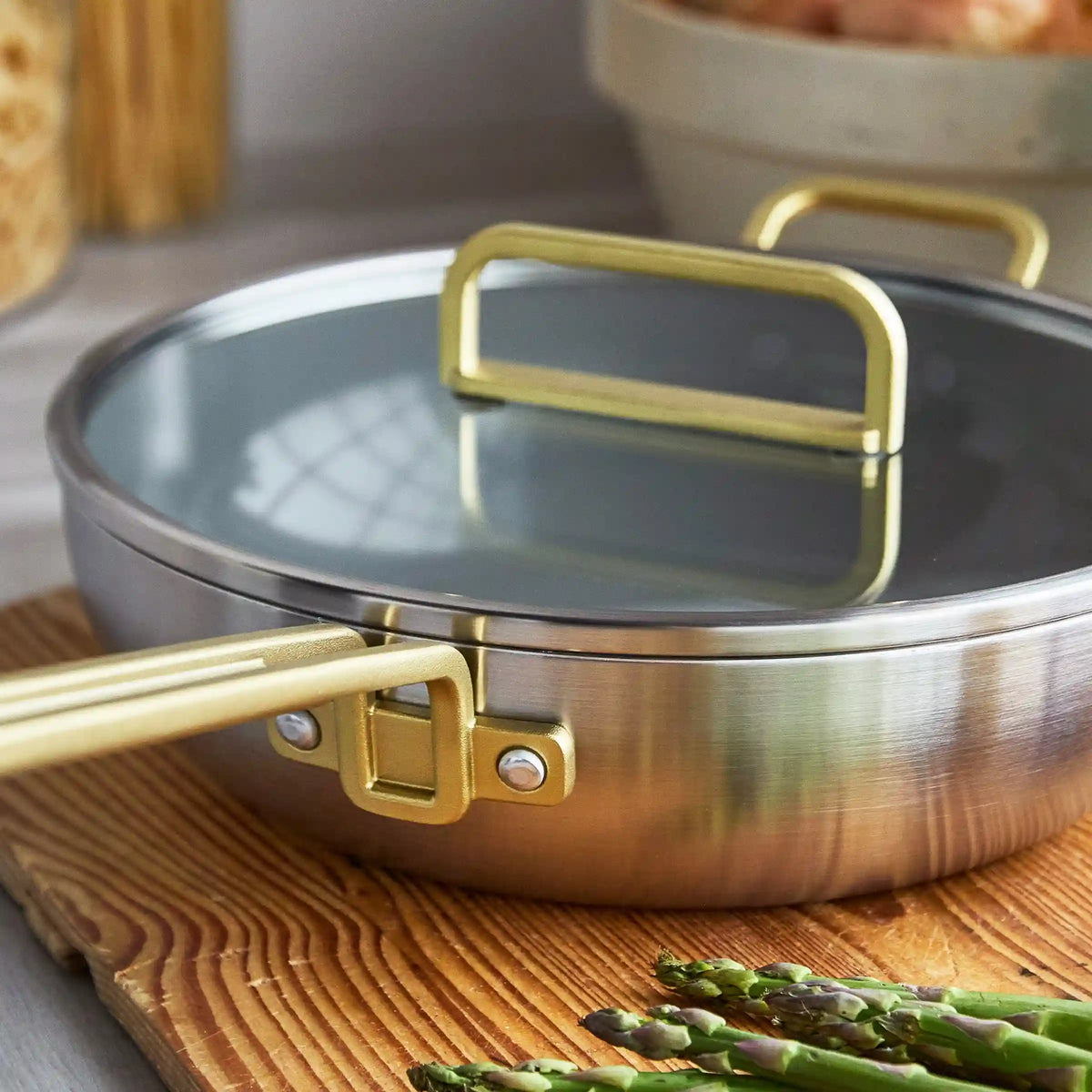 Stanley Tucci™ Stainless Steel Ceramic Nonstick 4.5-Quart Stanley Pan Jr. with Lid