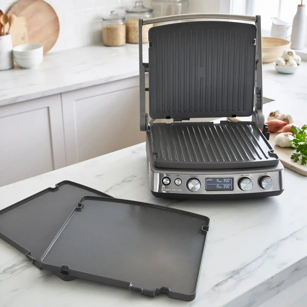 Elite Multi Grill & Griddle with Waffle Plates | Premiere Stainless Steel