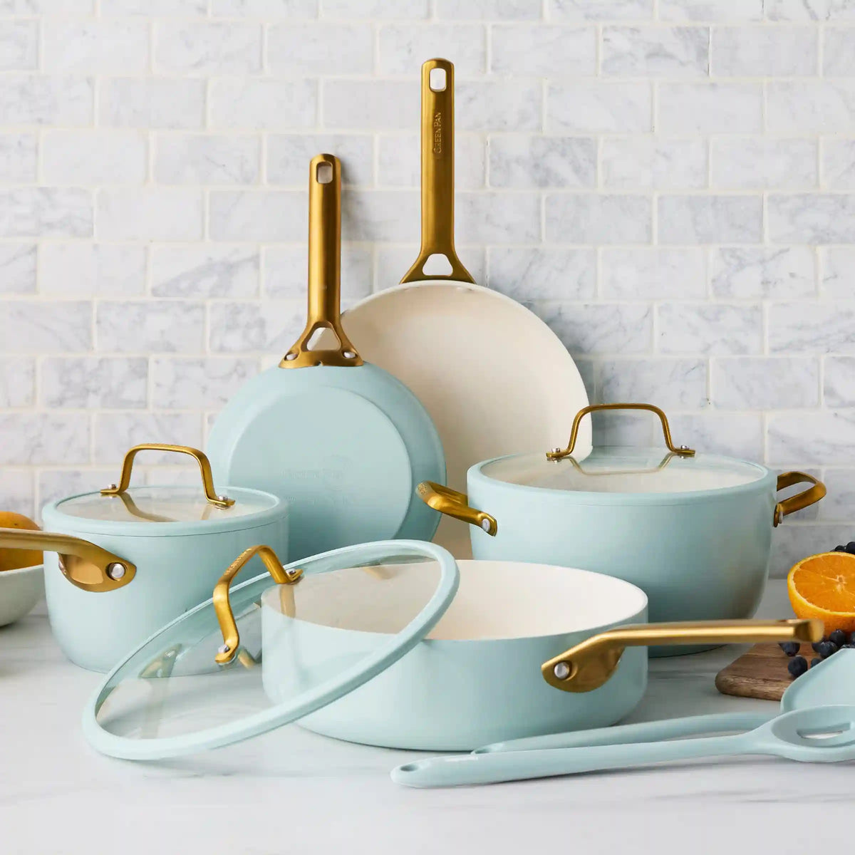Reserve Pro Ceramic Nonstick 10-Piece Cookware Set | Seaside