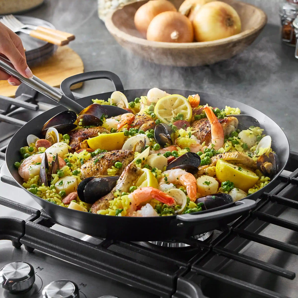 Bobby Flay by GreenPan 15" Carbon Steel Paella Pan