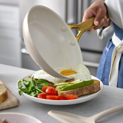 Reserve Pro Ceramic Nonstick 10" and 12" Frypan Set | Macadamia