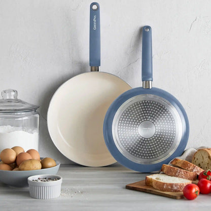 Rio Advanced Ceramic Nonstick 10" & 12" Frypan Set | Dutch Blue