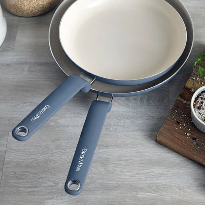 Rio Advanced Ceramic Nonstick 10" & 12" Frypan Set | Dutch Blue