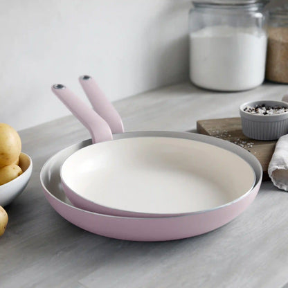 Rio Advanced Ceramic Nonstick 10" & 12" Frypan Set | Pink