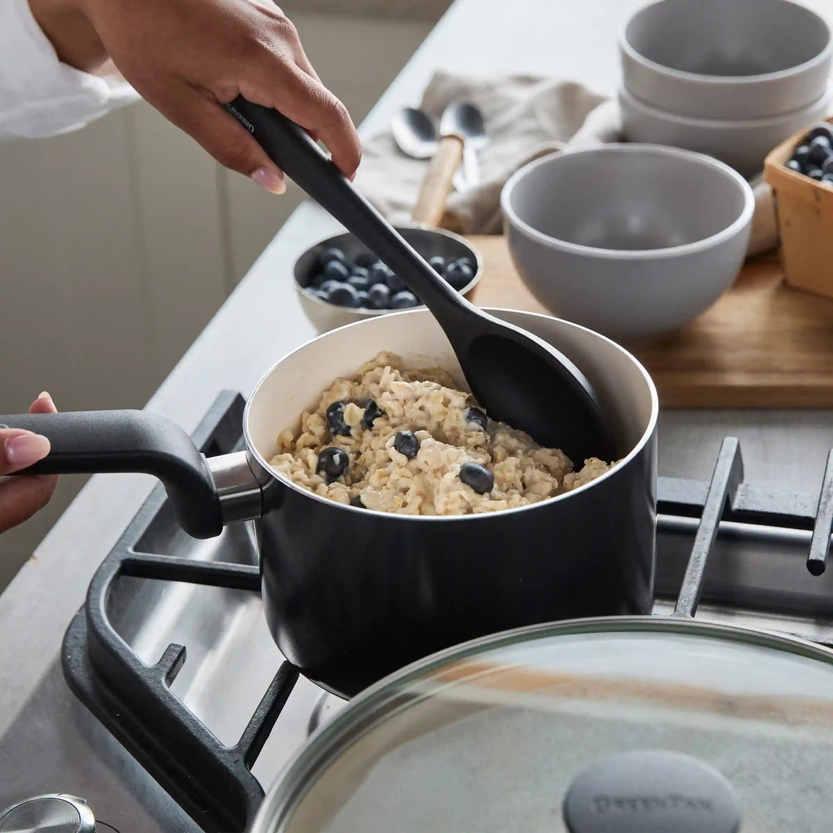 Rio Advanced Ceramic Nonstick 10-Piece Cookware Set | Black
