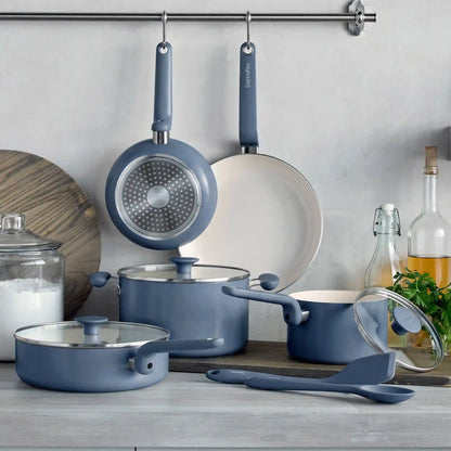 Rio Advanced Ceramic Nonstick 10-Piece Cookware Set | Dutch Blue